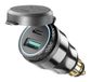 Interphone ACCDIN2USBTYPEC Oplader voor Mobiele Apparatuur Universeel Zwart Sigarettenaansteker Auto