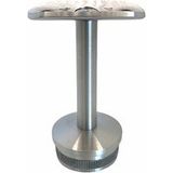Metalideal Support de main courante fixe pour poteaux ronds Inox finition - AISI 316 brossé - pour extérieur