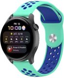 By Qubix Qubix Sport Edition Siliconen band - Mintgroen + blauw - Geschikt voor Xiaomi Mi Watch / Xiaomi Watch 2 / Xiaomi Watch S1 / S2 / S3 / S4 (47mm)