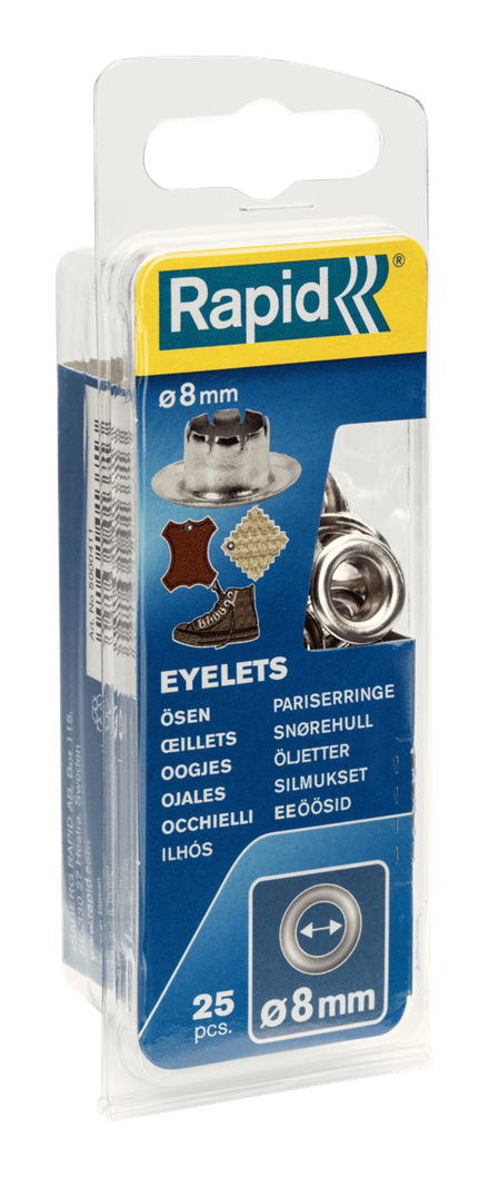 Rapid 5000411 - Rijggaten, dichtingsringen & gespen - Zilver - Roestvrijstaal - 25 stuks