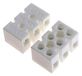 RS PRO Keramische verbindingsklem wit, schroefaansluiting 3-polig 12 AWG / 5 → 32A, verpakking van 5 stuks