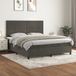 Maison Exclusive - Boxspringbed met matras, donkergrijs, 160x200 cm, fluweel