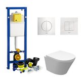 Wiesbaden Wisa XS Toiletset set18 Wiesbaden Vesta Junior Rimless 47 cm met Argos of Delos drukplaat