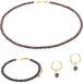 Sloya Serena Collier bracelet et boucles d'oreilles en pierre grenat femme