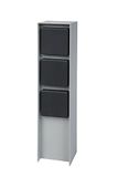 BOLD 19554 Abano outdoor stopcontact tuin met 3-voudige stekker in lichtgrijs