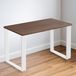 Lot de 2 pieds de table 60x72 cm blanc