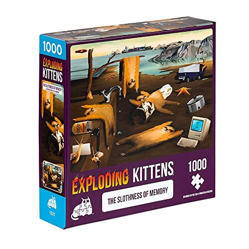 Exploding Kittens Jigsaw Puzzles for Adults - Slothness of Memory - 1000 Piece Jigsaw Puzzles For Family Fun & Game Night