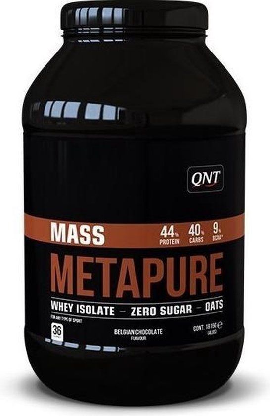 QNT Metapure Mass Suikervrij - 1815g - Belgische Chocolade - Whey Isolate - Spiergroei