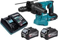 Makita HR 012 GU201 accu-combinatiehamer 40 V max. 3,3 J SDS plus borstelloos + 2x accu 4,0 Ah + oplader