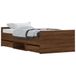 VidaXL Bedframe met hoofd- en voeteneinde, bruin eikenkleur, 90x200 cm