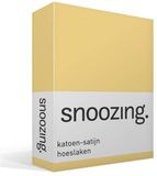 Snoozing Katoen-satijn Hoeslaken - 150x200 cm - Geel