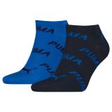 Puma 2P BWT Sneaker Sock Schwarz/Blau Gr 35/38