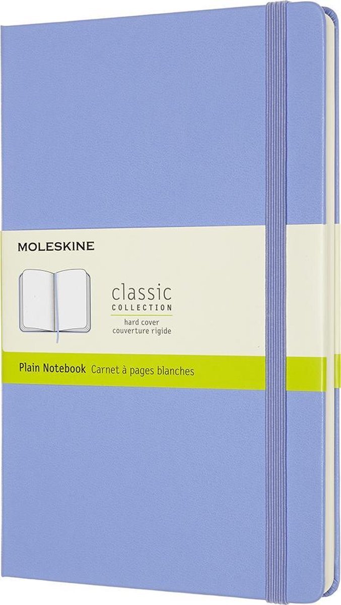 Moleskine Notitieboek Large (13x21 cm) Blanco Harde Kaft Hydrangea Blauw