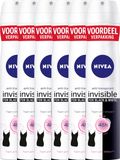 Nivea Invisible For Black & White Clear Spray 200ml voordeelpakket 5+1 gratis