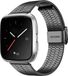 Strap-it Fitbit Versa / Versa 2 roestvrij stalen bandje - zwart
