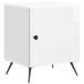 vidaXL Table de chevet Blanc laqué 43 x 34,5 x 50 cm Bois d'ingénierie