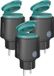 Ledvion - 3x Smart Buitenstekker - 50m Bereik - WiFi Stopcontact Incl. Ingebouwde WiFi Energiemeter - IP44 - Stembediening/ Calex Smart App