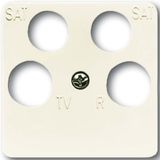 Busch-Jaeger centraalplaat TV / SAT 4-voudig wit - Busch-Duro 2000® SI