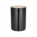MSV Bad Serie Oslo Design pedaalemmer voor badkamer, 6 liter, diameter x h: ca. 18 x 26,3 cm, bamboezwart