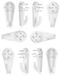 Merriway BH00092 Grote 40 mm (1.1/2 inch) Wit Nylon Non-Trace Hardwall Gipsplaten Picture Hanger Haak - Pack van 10 stuks