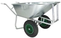 Fort Kruiwagen F&S 230V/2 met 230 liter verzinkte bak en 2 luchtwielen