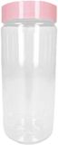 PlasticForte Pot de stockage/conservation - 2x - 550 ml - plastique - vieux rose