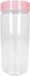 PlasticForte Pot de stockage/conservation - 2x - 550 ml - plastique - vieux rose