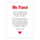 Artery8 Liefdesgedicht Goth verloofde romantische poëzie leuk slaapkamer grote muurkunst poster print dik papier 45 x 60 cm