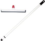 Betra Douchetrekker/vloertrekker - kunststof - blanc - caoutchouc naturel - 35 cm de large - manche télescopique 80-130 cm