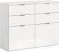 Hioshop ProjektX schoenenkast 4 laden 2 klepdeuren wit hoogglans