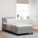 Maison Exclusive - Lit à ressorts avec matelas Gris clair 90 x 190 cm tissu