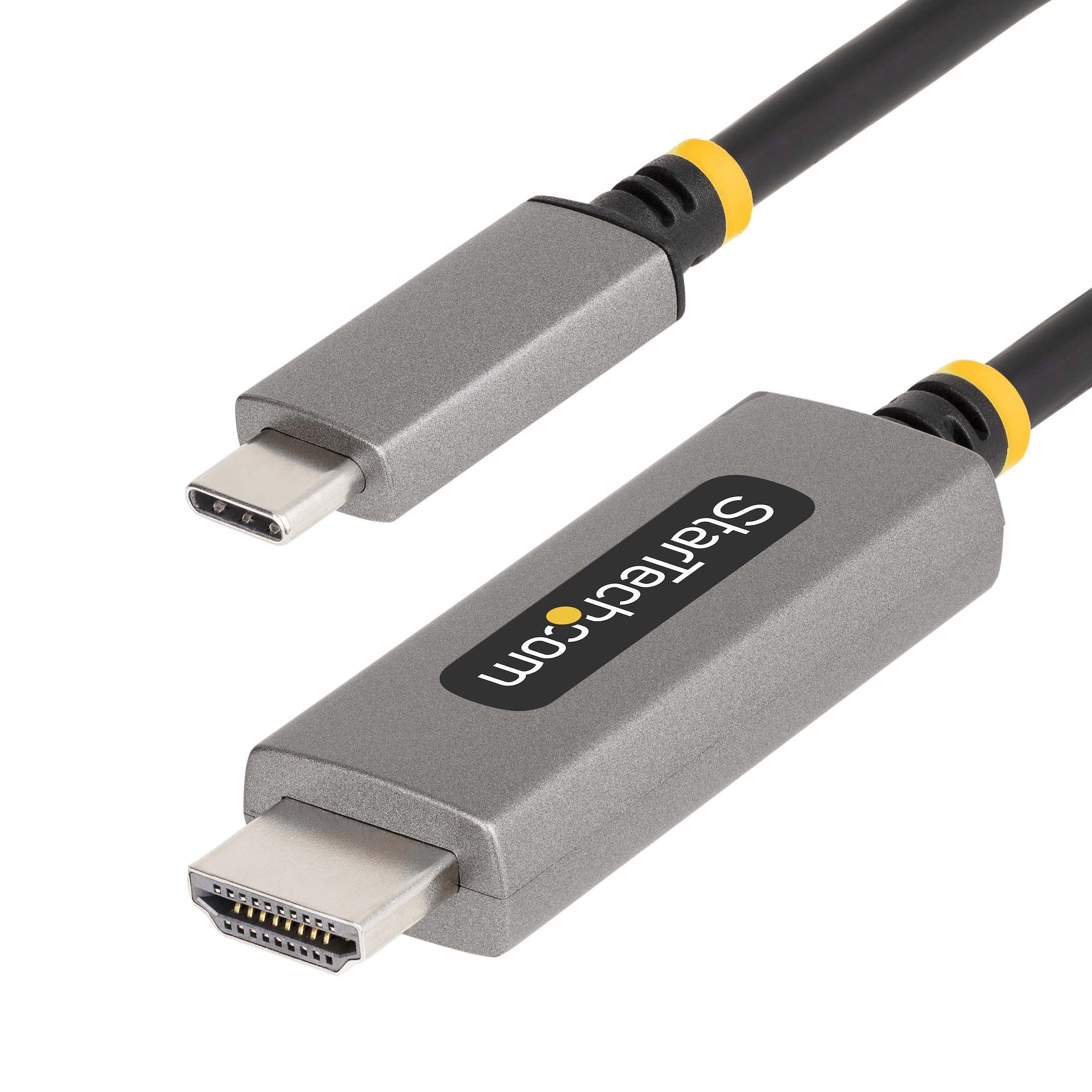 StarTech.com 2m USB-C naar HDMI Adapter Kabel, 8K 60Hz, 4K 144Hz, HDR10, USB Type-C naar HDMI 2.1 Video Converter Kabel, USB-C DP Alt Mode/USB4/Thunderbolt 3/4 Compatibel, USB-C Laptop naar HDMI Monitor