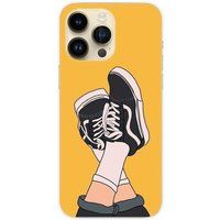 Apple iPhone 15 Pro Max Siliconen Hoesje - Sneakers Ontwerp