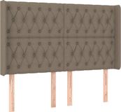 vidaXL Hoofdbord - Tissu - Taupe - 163x16x118/128 cm
