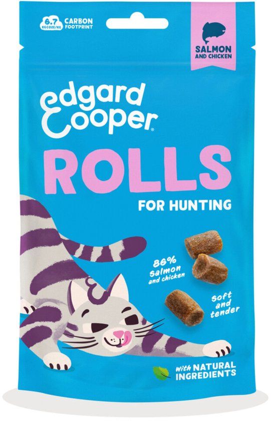 Edgard & Cooper Rolls - Kattensnack - Zalm 45 g