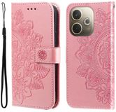 Selected by GSMpunt.nl Oppo A5 Pro Hoesje Mandala Book Case met Pasjeshouder Roze Goud