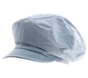 Casquette gavroche style jean, casquette gavroche, couvre-chef, casquette d'été, casquette à visière 4606M K248139 Bleu clair