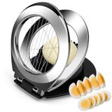 BIBURY Eiersnijder van RVS, 2 in 1 Metalen Eiersnijder van 304 Roestvrij Staal, Professionele Egg Slicer voor Eieren, Champignons, Aardbeien en Zacht Fruit (Vaatwasserbestendig) - Zilver