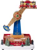Merkloos Kersttafereel LED kermisattractie - 41 cm, multicolor