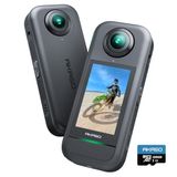 AKASO 360° Action Cam - 5,7K 72MP 360 graden actiecamera met 128 GB geheugenkaart dubbele 1/2 inch 48 MP sensoren, 2,29 inch touchscreen, onzichtbare selfiestick effect, 360° Horizon Lock en