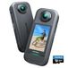 AKASO 360° Action Cam - 5,7K 72MP 360 graden actiecamera met 128 GB geheugenkaart dubbele 1/2 inch 48 MP sensoren, 2,29 inch touchscreen, onzichtbare selfiestick effect, 360° Horizon Lock en