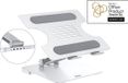 DESQ Support pour ordinateur portable - Hub USB-C - Chargeur PD - Réglable - 10-15,6 pouces - Aluminium - 1512