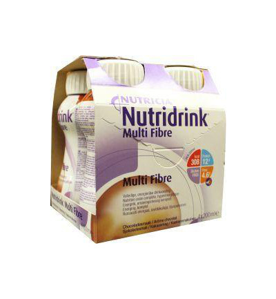 Nutridrink Multi Fibre Chocolade 4x200ml