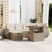 Maison Exclusive - Ensemble de meubles de jardin 7 pièces avec canapé et coussins, beige, en polyrotin