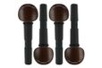 Wittner 272111L04P, set met 4 cello fijnstemwervels, voor 4/4-7/8 cello, Ø 15,5/1:25, palissanderkleuren, 4-pack, Made in Germany