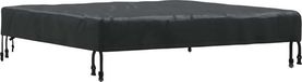 vidaXL Tafel Dek 112 x 112 x 15 cm Vierkant Waterdicht Zwart