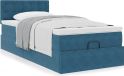 Prolenta Maison Exclusive - Ottomaans bedframe met matras, donkerblauw, 80x200 cm, fluweel