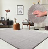 the carpet RELAX – Extra Zacht & Wasbaar Vloerkleed tot 30°C met Antislip Onderzijde – Fluweelachtige Structuur – Voor Slaapkamer of Woonkamer – Zilver, 60 x 110 cm