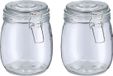 Zeller Voorraadpot/bewaarpot Alfie - 2x - 750 ml - glas - beugelsluiting
