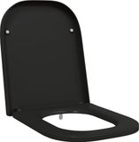 vidaXL Toiletbril Zwart 47,5 x 35 x 3,6 cm Duroplast